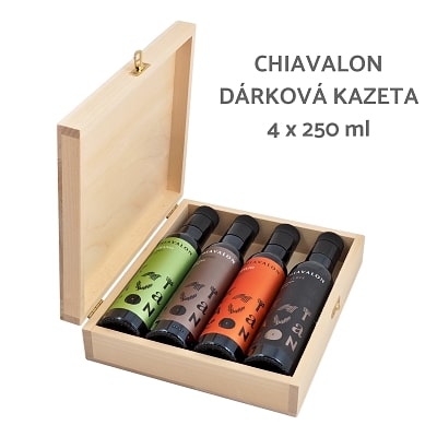 Chiavalon dřevěná dárková kazeta 4 x 250 ml-min